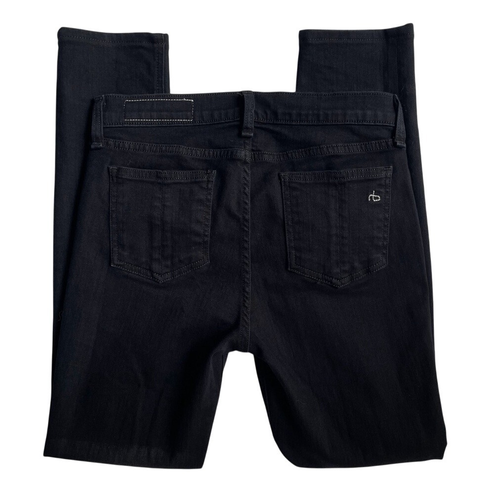 Rag & Bone High Rise‎ Black Denim Skinny Jeans Size 26 Staple Capsule Wardrobe